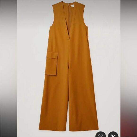 COS Sleeveless jumpsuit with straight pants with pockets size EU 34 New - Picture 2 of 14